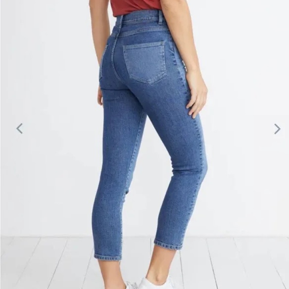 Marine Layer Women's Cleo High Rise Slim Straight Denim Ankle Jeans Size 26